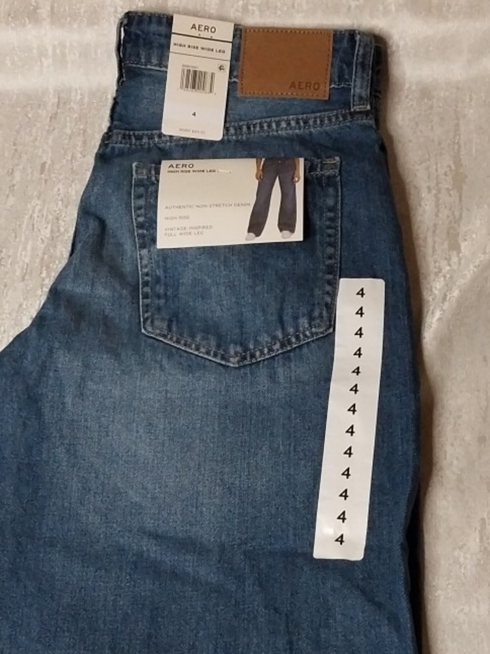 Aeropostale Women's Wide Leg Jeans in Blue Wash Sz 4